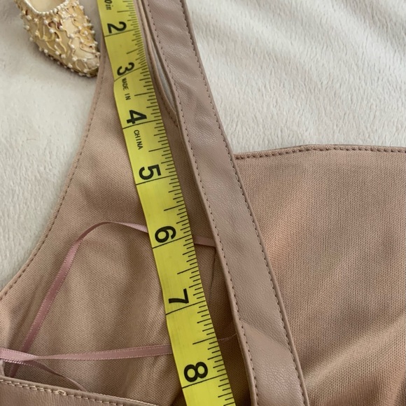 AARON & AMBER ladies poly blend faux leather corset top in a Medium VVGUC++ - Picture 10 of 11